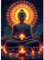 AIRDEA Buddha-Lotus Diamond Painting Erwachsene, Sternennacht Diamant Painting Bilder, DIY 5D Bastelset Erwachsene Frauen als Haus Wanddeko 30x40 cm