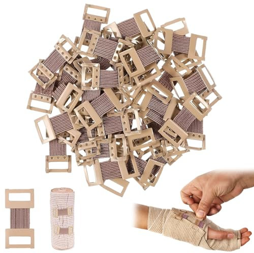 Verbandklammern,50 Stück Verbandsmaterial,Mullbinden,Schwiegermutter Klammer,Verbandsklammern,Verbandschnalle Elastische,Elastic Bandage Clips,Für Verschiedene Bandagen Verbandsmaterial