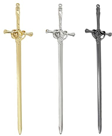 3 Stück Brieföffner,Brieföffner Edel,Brieföffner Schwert,Letter Opener,Umschlagschneider,Folienmesser,Lesezeichen Schwert,Lustig,Mini Slitter,Metall Letter Opener 20x1.4cm für Umschläge Büromaterial