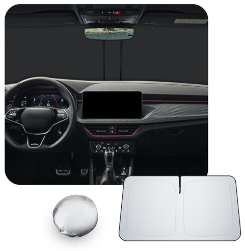 [Upgrade] CDEFG Compatible con Skoda Scala 2019-2025 2026 Parasol Cubiertas Parasol Parabrisas Delantero Parabrisas Auto Parasol Accesorios