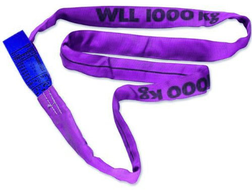 Braun 10041RS Rundschlinge 1000 kg Tragkraft, 4 m Umfang, endlos mit Polyesterkern, violett
