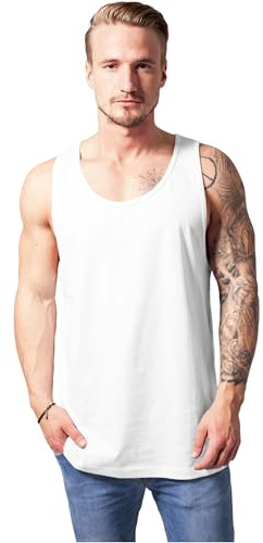 Urban Classics Jersey Big Tank, Camisa Hombre, Blanco (white), S