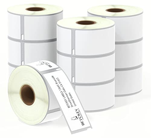 BETCKEY - 10 Rotoli 99012 Etichette Compatibile con DYMO S0722400, 36mm x 89mm, 2600 Etichette per Indirizzi Grandi Utilizzo per LabelWriter 450 4XL NON per 550 o 5XL