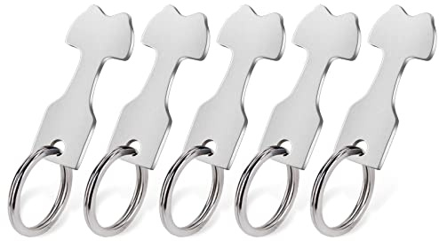 Payivsve Einkaufswagenlöser aus Edelstahl | 5er Pack | Abziehbarer Einkaufswagenchip Einkaufschip Schlüsselanhänger | Kein Steckenbleiben im Schloss