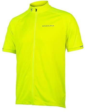 Endura Xtract Shortsleeve Cycling Jersey II | Quick-Dry | Reflective Logos | Silicone Grip Jersey Bright Yellow