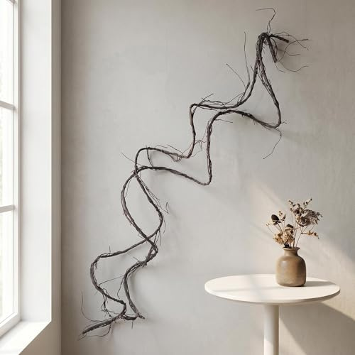CONGZHANHH 118/300cm Small Wall Hanging Artificial Cherry Blossom Tree Branches Fake Cane Vines Reptile Plants Grapevine Garland Liana Twigs Wreath for Garden Outdoor Wedding X'Mas Ceiling Decoration
