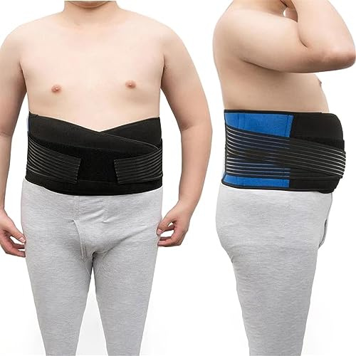 Extra Große Größe S-6XL Doppelzug Lendenwirbelstütze Haltungskorrektur Für Die Taille Und Den Rücken Atmungsaktives Wirbelsäulen Dekompressionsband Zur Linderung Von Rückenschmerzen ( Color : Blue , S