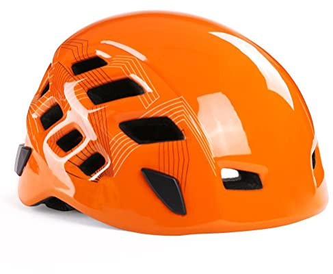 POENVFPO Casco de Seguridad Ajustable para Alta Resistencia para la Escalada de Montañismo con Bloque de Barbilla para la Investigación de Cuevas, Protección de la Cabeza Resistente Al Desgaste
