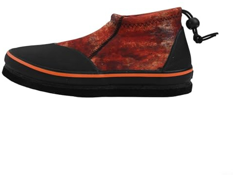 Besttoolifes Bottes de pêche en néoprène de 3 mm, imperméables, antidérapantes, en acier avec semelle en feutre et pataugeoire pour homme et femme, modèle Lowtop, clous adaptés pour la pêche au rocher