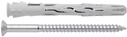 INDEX Fixing Systems T-NUX A-Pack di 50 tasselli universali di alta qualità, rivestimento A testa svasata, in zinco, in nylon, TNUXA10120