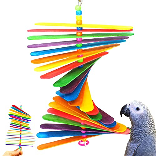 Bonka Bird Toys 867 Big Stick 9.50 x 6, Medium Parrot Chew Cage Toy, Conure, Quaker, Pionus, and Similar