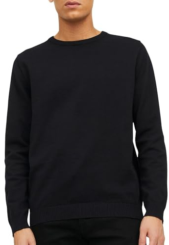 JACK & JONES Jjebasic Knit Crew Neck Noos, suéter Hombre, Negro (Navy Blazer), X-Large