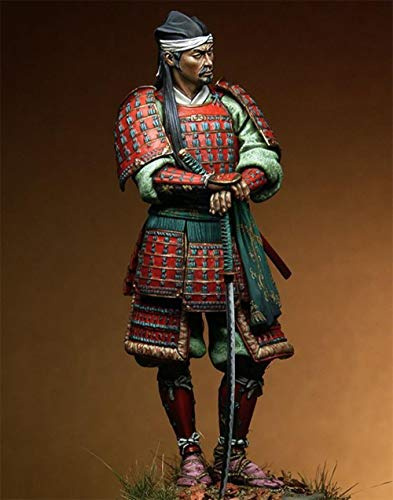 PANGCHENG 1/18 90Mm Samurái Japonés con Espada 90Mm Figura Histórica Figura De Resina Modelo Kit Sin Ensamblar Sin Pintar