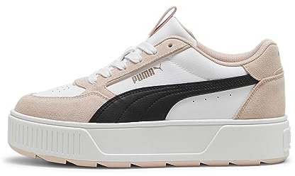 Puma Women Karmen Rebelle Sd Sneakers, Puma White-Puma Black-Rose Quartz, 40 EU