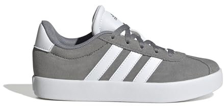adidas VL Court 3.0 Shoes Kids Schuhe, Grey Three/Cloud White/Grey Two, 40 EU