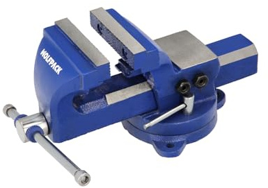 WOLFPACK LINEA PROFESIONAL Tornillo Banco Giratorio Heavy Duty 130 mm Banco De Mesa Giratorio, Tornillo Sujeción, Abrazadera De Banco, Tornillo Banco Tubos