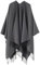 Crertos Poncho Damen Winter, Warm Cape Damen, Strick Poncho Herbst Schal Wrap, Winddichte Mantel Poncho Decke Open Front Cardigan Coat für Frau Mädch Festliche Geschenke