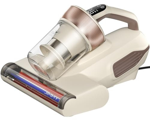 Jimmy Milbensauger für Matratzen 15kPa Matratzensauger mit Staubsensor, Heißluftfunktion, UV-C Licht, Ultraschall-Technik, Milbenstaubsauger für Matratze Sofa Teppichboden- BX6 Lite