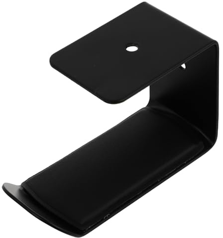 Mikinona Supporto per Cuffie in Ferro Cuscinetto PU Ecologico Gancio Adesivo senza Fori per Cuffie Over-Ear Installazione su Parete e Tavolo Set da 1 Pezzo Nero