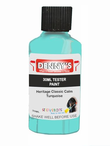 Premium Interior Wall & Ceiling Emulsion Paint – Heritage Classic Calm Turquoise – Rich Matt Finish, Durable & Washable, Low Odour, Ideal for Living Rooms, Bedrooms & Hallways (30ML Tester Bottle)