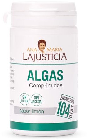 Ana Maria Lajusticia - Algas – 104 comp. (sabor limón). Mejora de la celulitis y favorece la eliminación de líquidos. Envase para 104 días de tratamiento.