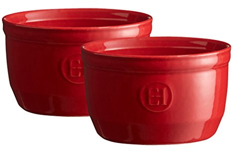 Emile Henry Made in France 8.5 oz Ramekin (Set of 2), 4 by 25', Burgundy Red
