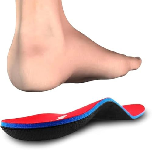 PCSsole Orthotic Arch Support Skoinsatser, Innersulor för Platta Fötter, Fotvärk, Plantar Fasciit, Inläggssulor för Män och Kvinnor, 29.4CM