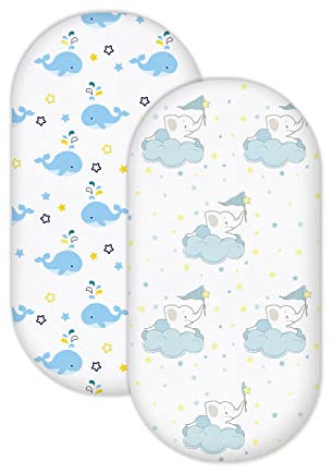 Hocaies Spannbettlaken Kinderwagen Stubenwagen Baby Spannbettlaken 100% Baumwolle Kinderwagen Matratzenbezug Moseskörbe Stubenwagen Spannbettlaken, Passend für Babybay Spannbetttuch