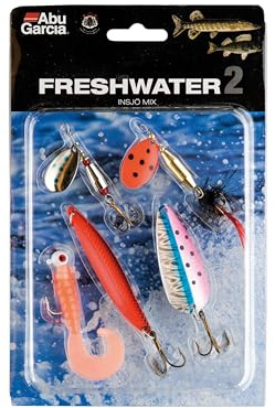 Abu Garcia Freshwater Mix 2 – Premium Lure Assortment for Pike and Perch Fishing – Includes Spinners, Spoons, and Soft Bait – Complete Freshwater Fishing Kit, Assorted Varied