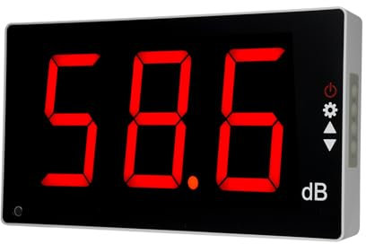 Irfora Sonomètre à grand écran LCD - Sonomètre numérique mural - Testeur de bruit numérique - Testeur de contrôle des décibels - Niveau sonore - Plage de mesure de 30 à 130 avec