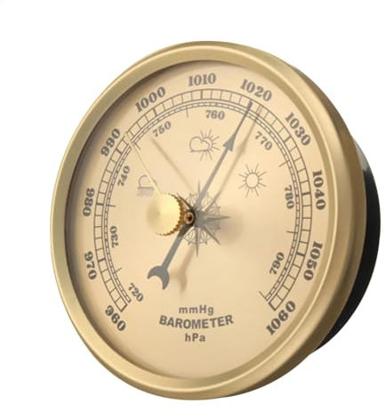 Stazione meteo – igrometro 3 in 1 e manometro | Stazione previsioni meteo incorporata, decorazione da parete per casa, strumenti di misurazione precisi, pratici per interni e uffici
