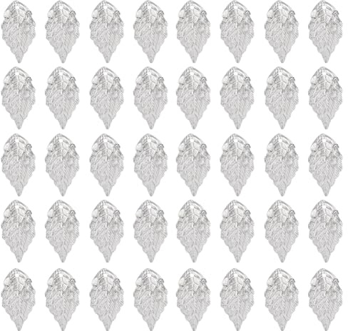 SUNNYCLUE 1 scatola 90 pezzi Foglie Ciondoli Foglia Argento Ciondolo Ottone Metlega Forma Realistica Albero Primavera Autunno Pianta Ciondoli per Creazione di Gioielli Risultati Fai Da Te Collane Orec