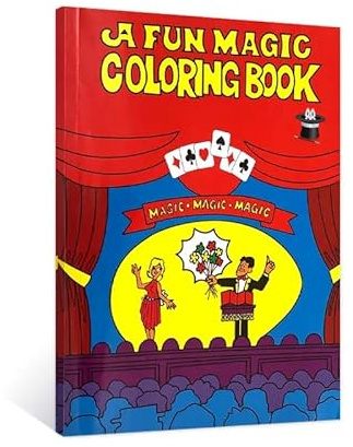 Magic Colouring Book Trick – (Large) Colour Changing Book for Magicians | Easy Magic Prop with Blank, Black & White, and Coloured Pages