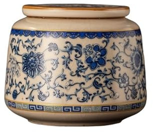 FAJNUZI2024 Lata de Té Recipiente de cerámica for té, Ideal for encimeras de Cocina y despensa. Tarro Decorativo for café, té, azúcar y Dulces. Recipientes de Cocina