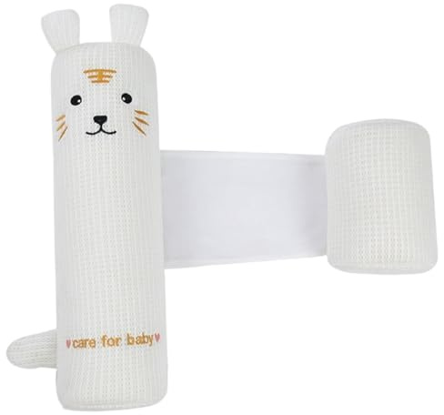 Joygoodta Posizionatore per il sonno antirotolamento regolabile con zeppa laterale per bambino per supporto per la schiena Cuscino a cuneo morbido e traspirante per neonato, cuscino bianco per neonat