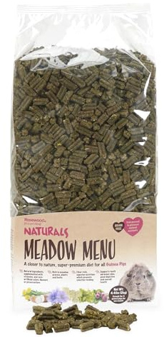 Rosewood Naturals Meadow Menu, Guinea Pig Food, 2kg