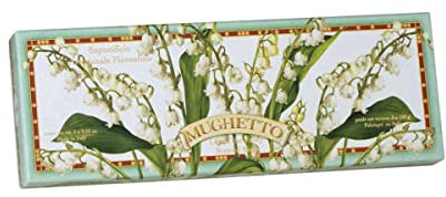 Saponificio Artigianale Fiorentino, Pflanzenseife mit Maiglöckchen duftend, 3er Pack, 3 x 100 Gramm