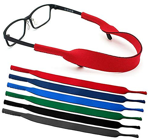 6 PCS Sports Sunglasses Strap High Elastic Adjustable Glasses Sports Strap Band Head Band Floater Retainer for Eyeglass/Sunglasses