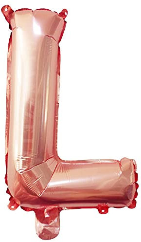Lepep 40 cm Roségold Luftballons Zahlen von 0 bis 9 Buchstaben von A bis Z Party Deko Ballons für Geburtstag Brautparty Hochzeit Abschlussball Folienballons Dekoration (Buchstabe L)