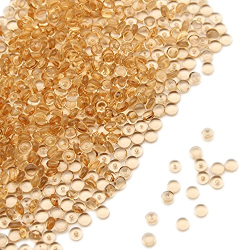 PMLAND Biglie piatte in acrilico, ciottoli, perline 3500+ pezzi da 6 mm di diametro per riempitivi per vasi, portaspazzole, spargere tavoli per feste, matrimoni, decorazioni, artigianato, colore: oro