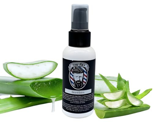 The Bey Balsamo per barba, da uomo, nutrizione profonda con olio di jojoba e aloe vera, cura barba per uomo completo, barba perfetta, ammorbidisce e idrata, balsamo naturale