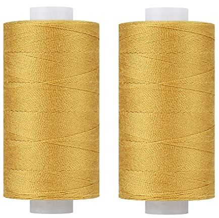 Simthread Fil à coudre pour matelassage - Fil polyvalent - 2 marron doré - 100% polyester