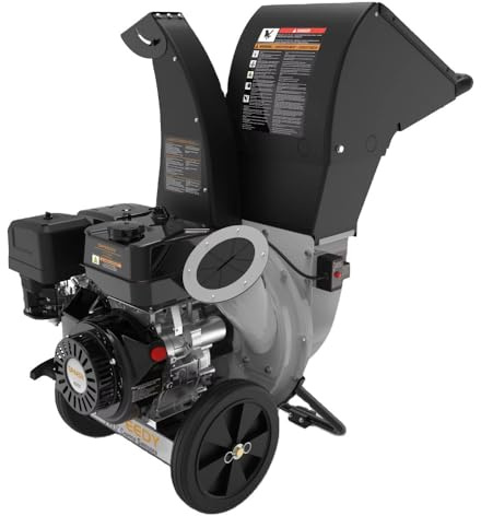 WENYOU SWY-11 - Trituradora de madera de gasolina para jardín, sistema de alimentación manual, motor de gasolina de 18 HP