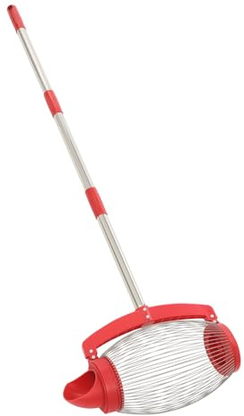 Recogedor de frutos secos con bolsa de almacenamiento – Capacidad de 15 litros – Mango telescópico (111,5 cm) Recogedor de frutas – Capacidad de carga máxima 30 kg – Adecuado para huerto, jardín y