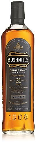 Bushmills 21 Year Old Single Malt Irish Whiskey 70 cl