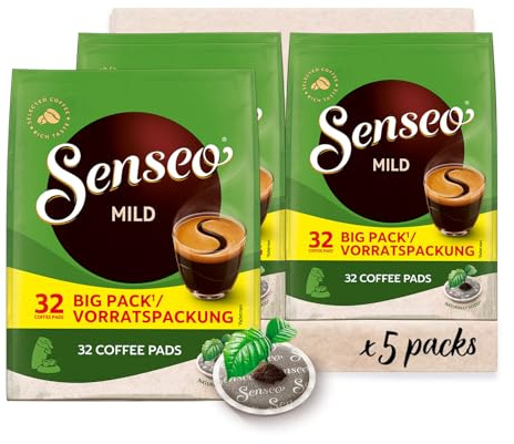 Senseo Pads Mild, Vorratspackung, 5 x 32 Getränke, 160 Kaffeepads