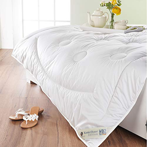 Dormabell WB2 - Coperta estiva in pelo di cammello, meravigliosamente leggera con perfetta regolazione dell'umidità, diverse misure e imbottitura a scelta (pelo di cammello, 135 x 200 cm)