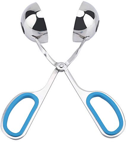 Paletta per polpette grande, pinza per polpette, macchina per pop per dolci, melone, paletta per biscotti in acciaio inossidabile(Blu)