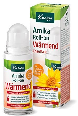 Kneipp Arnika Roll-on Wärmend Massageroller lindert und lockert Verspannungen und Schmerzen im Nacken in Schultern, Rücken und Muskeln ideale Entspannung nach Sport und Arbeit Dank Wärmewirkung - 50ml