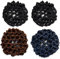 VBSJAH 4 Pezzi Retina per Capelli Chignon Retina per Capelli Chignon Bambina con Perline Retine Reti per Capelli Stretch Retina per Capelli per Balletto Danza